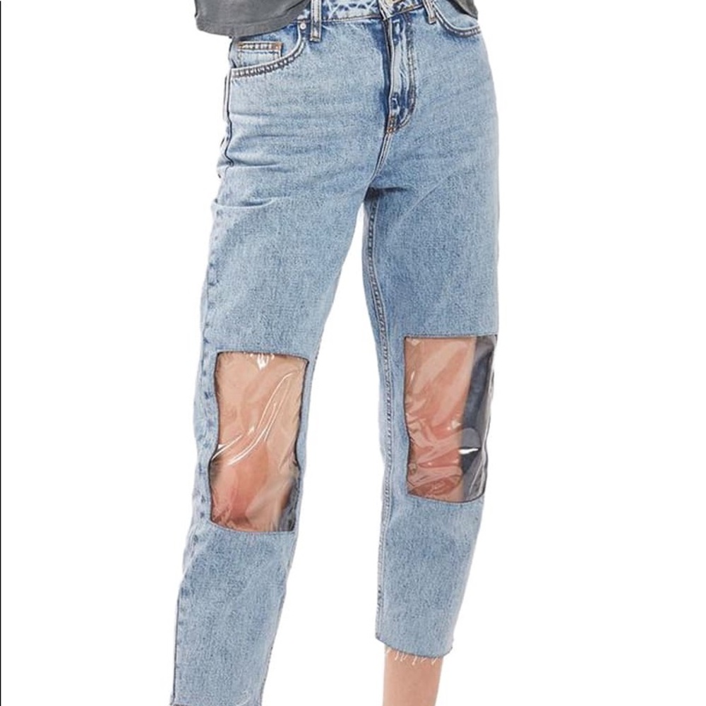 Topshop Clear panel Mom Jeans 🖤